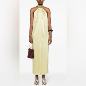 Nanushka Elima satin halter neck dress size small